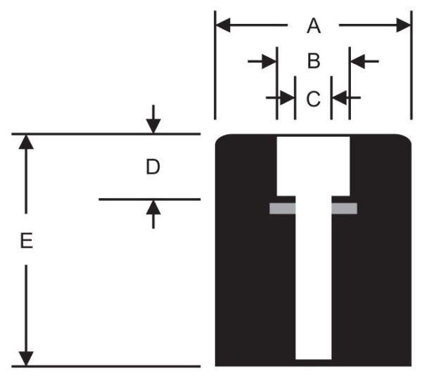 RBW-0500-01 Flat Top Recessed Bumpers - Image 2