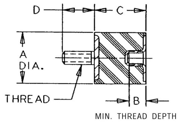 VMB-1045HU Sandwich Mounts Unc Thread Type 2 - Image 2