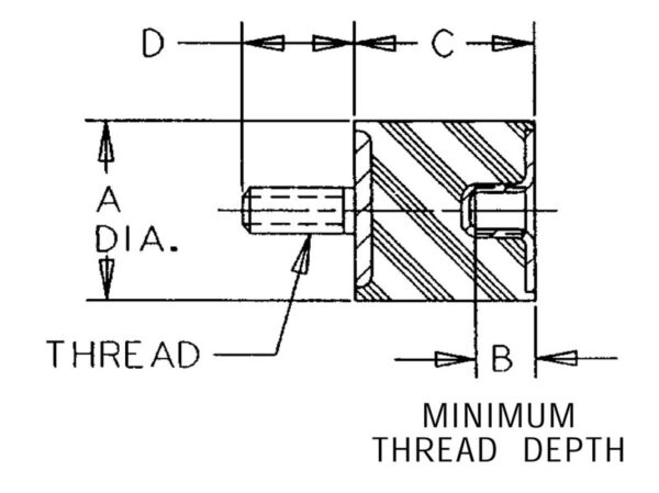 J-4624-643 Sandwich Mounts Metric Thread Type 2 - Image 3