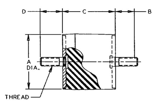 J-5425-276 Sandwich Mounts Unc Thread Type 1 - Image 2