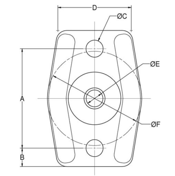 CBA12-200-50 Center Bonded Mounts Cba 50 Series